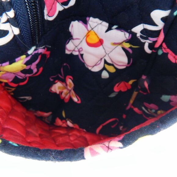Vera Bradley Backpack Pretty Posies Navy Pink Multi Floral Quilted Laptop main image 13